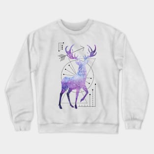 Ethnic deer and space Crewneck Sweatshirt